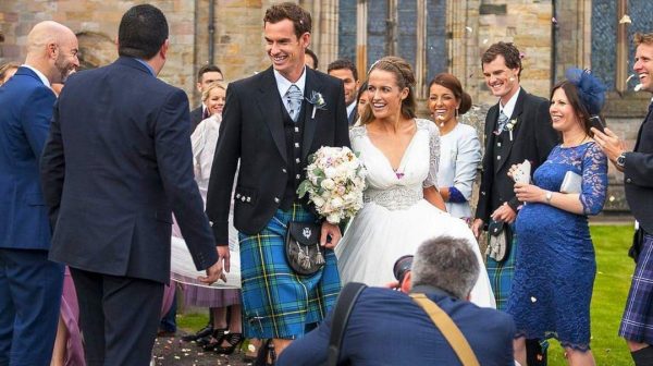 Andy Murray indossa il Kilt al suo matrimonio