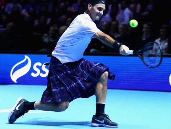 Roger federer indossa il kilt a Glasgow