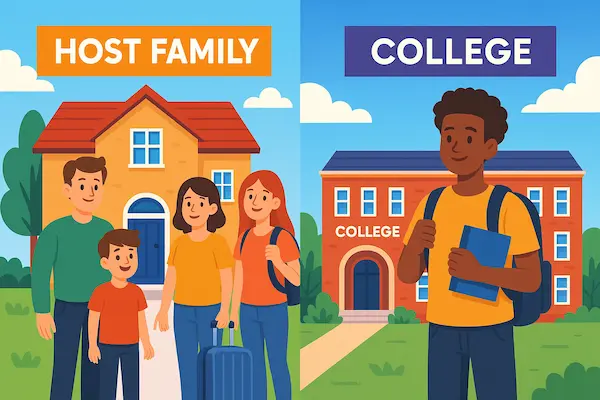 host-family-o-college-immagine-colorata-scelta