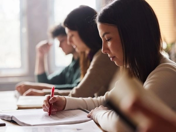 studente facendo del test